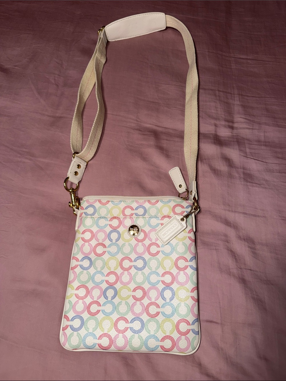 Coach Crossbody Shoulder Bag in Pastel Multicolor